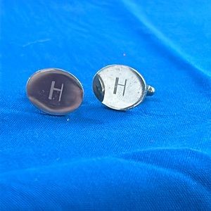 Silver “H” Cuff links